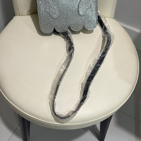 Fine by Me Sparkly Silver & Black "Ghost" Crossbody Bag - Picture 3 of 6
